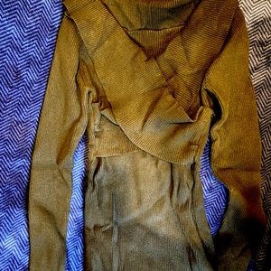 Black long sleeve knit top